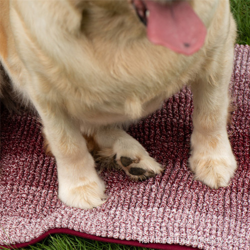 Serviette de bain pour animaux de compagnie en chenille en fibre super absorbante